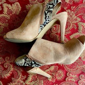 Open Back Peep Toe Booties